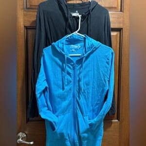 Hanes Full-Zip Hoodies. Blue and black. Women’s Small.